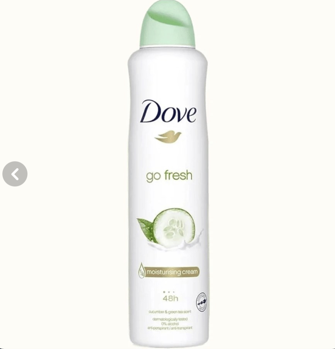 اسپری ضد تعریق  داو مدل Go fresh با رايحه خيار حجم 250 میلی لیتر