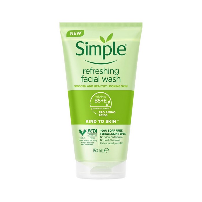 ژل شستشو صورت مدل رفرشینگ REFRESHING سیمپل+شادابی و نرمی پوست+حجم 150 میلی لیتر